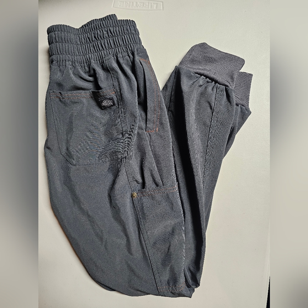Dickies Riveting Women's Dark Gray Cargo Jogger Scrub Pants